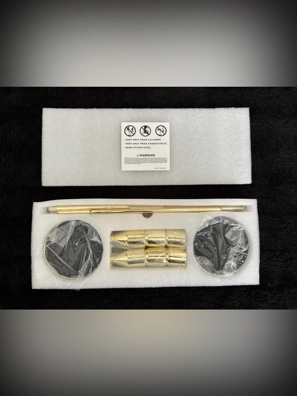 NWT Set of 6 Gold Taper Candle Sticks